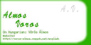 almos voros business card